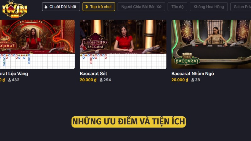 Nhiều ưu điểm và tiện ích tuyệt vời cho người chơi